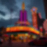 Historic casino exterior in Atlantic City showcasing the vibrant nightlife