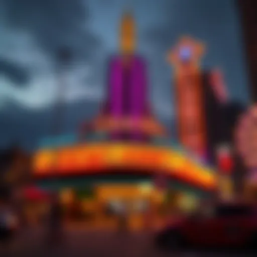 Historic casino exterior in Atlantic City showcasing the vibrant nightlife