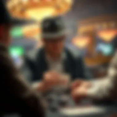 Visual metaphor for strategy and emotion balance in poker