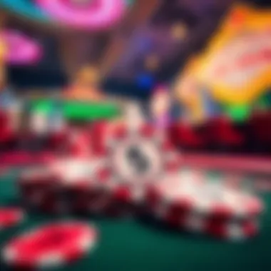 A vibrant casino scene highlighting the role of chips in gaming