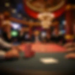 A digital poker table showcasing a game in progress.