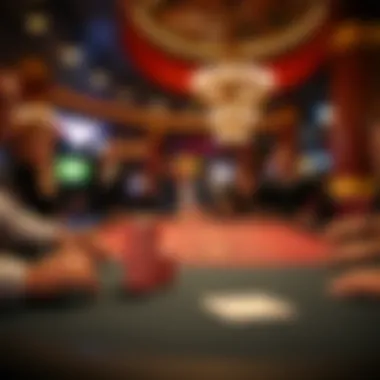 A digital poker table showcasing a game in progress.