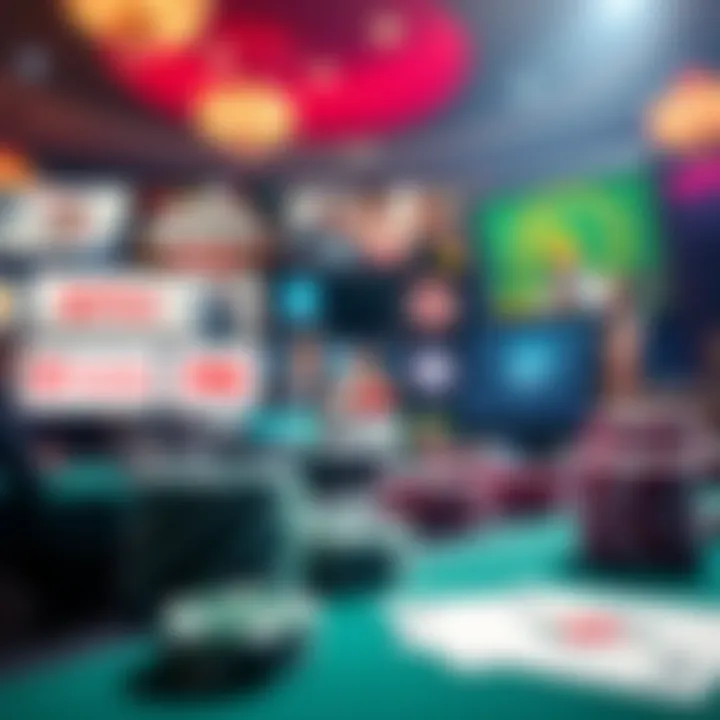 A collage of various online poker platforms available in the USA.
