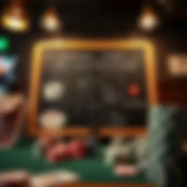 A strategic overview of poker strategies displayed on a chalkboard.