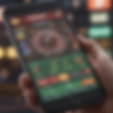 Close-up of a smartphone displaying a sports betting app