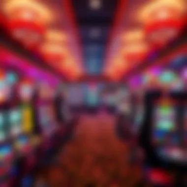 Interior gaming floor filled with vibrant slot machines and table games