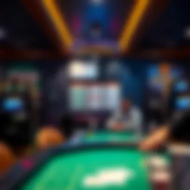 Promotional materials and tournament schedules displayed in the poker room