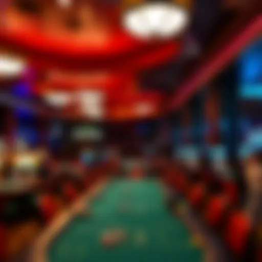 Interior view of the Tioga Downs Casino Poker Room showcasing the layout and ambiance