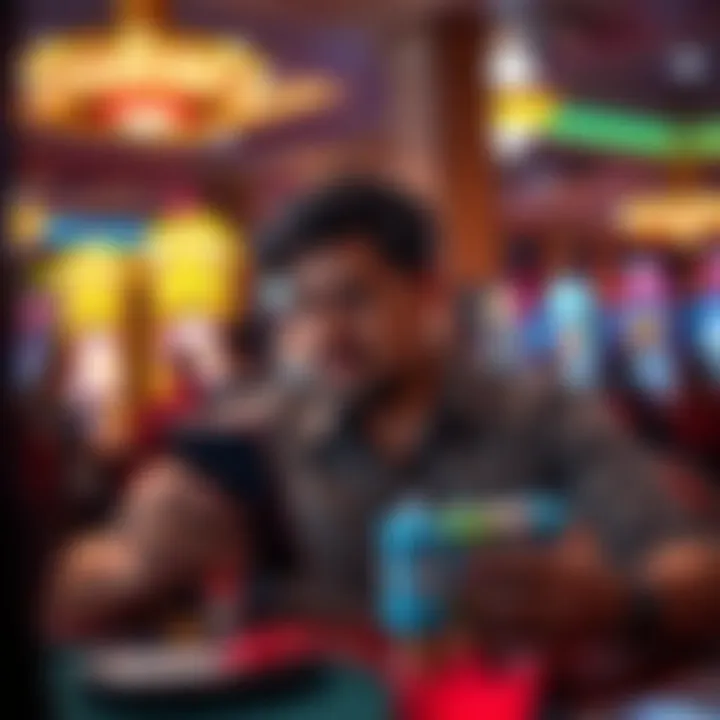 A player enjoying various games on the app