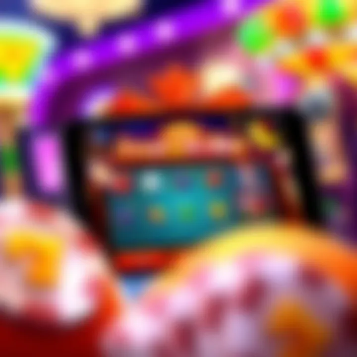 User interface of the Treasure Bay Casino app showcasing vibrant graphics