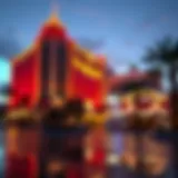 Elegant exterior view of Tropicana Casino at sunset