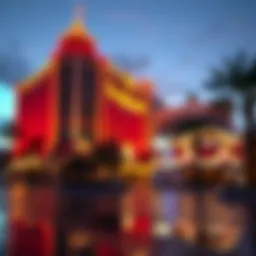 Elegant exterior view of Tropicana Casino at sunset