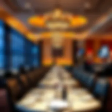 Upscale dining area showcasing exquisite culinary offerings