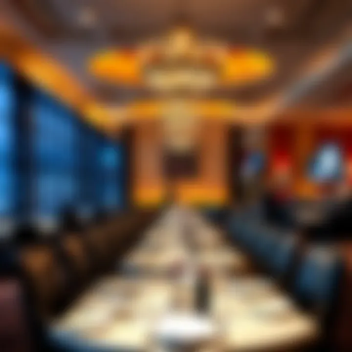 Upscale dining area showcasing exquisite culinary offerings
