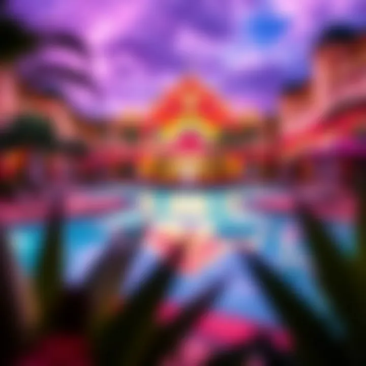 Vibrant pool area reflecting a tropical paradise ambiance