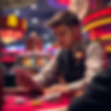 Player analyzing casino game strategies