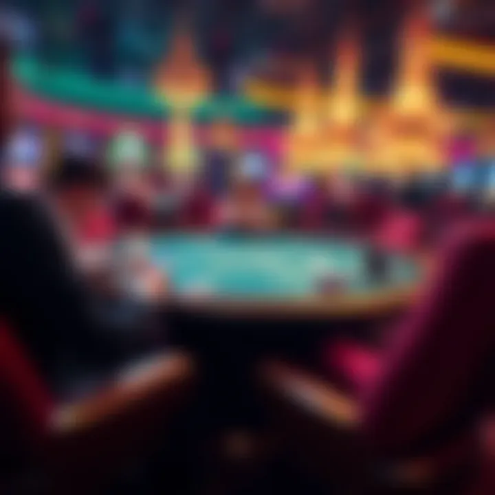 Virtual poker table with strategic moves