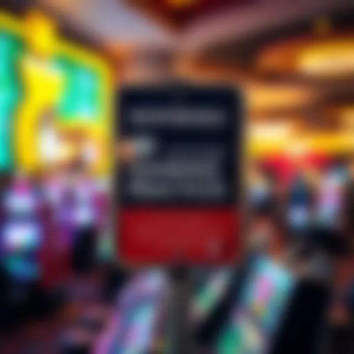 Signage Promoting Responsible Gaming Practices Responsible gaming practices signage in a casino