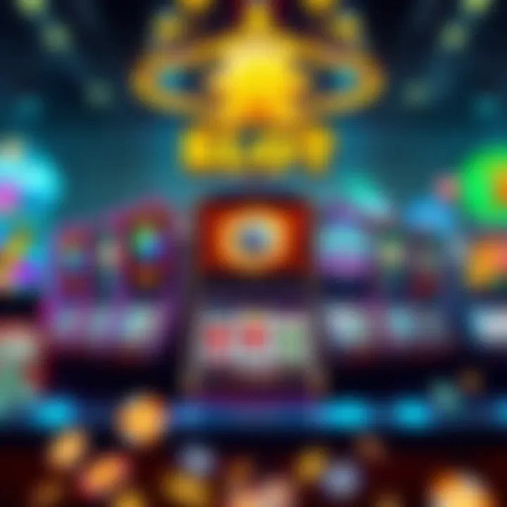 Visual representation of various online slot machines showcasing diverse themes