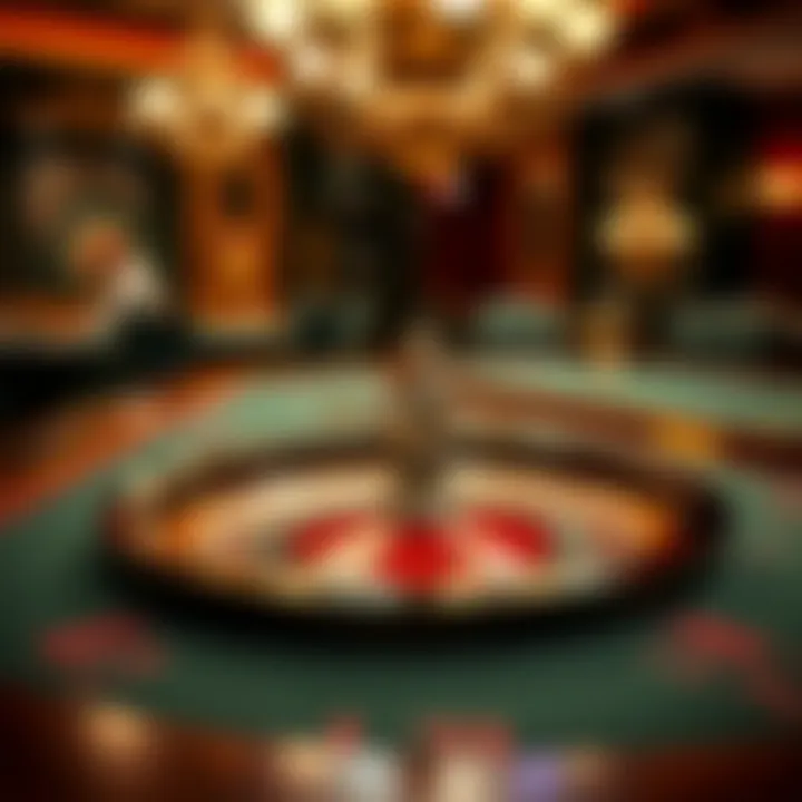 Historical roulette table with vintage design