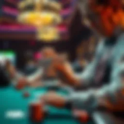 Dealer showcasing card distribution in Texas Hold'em