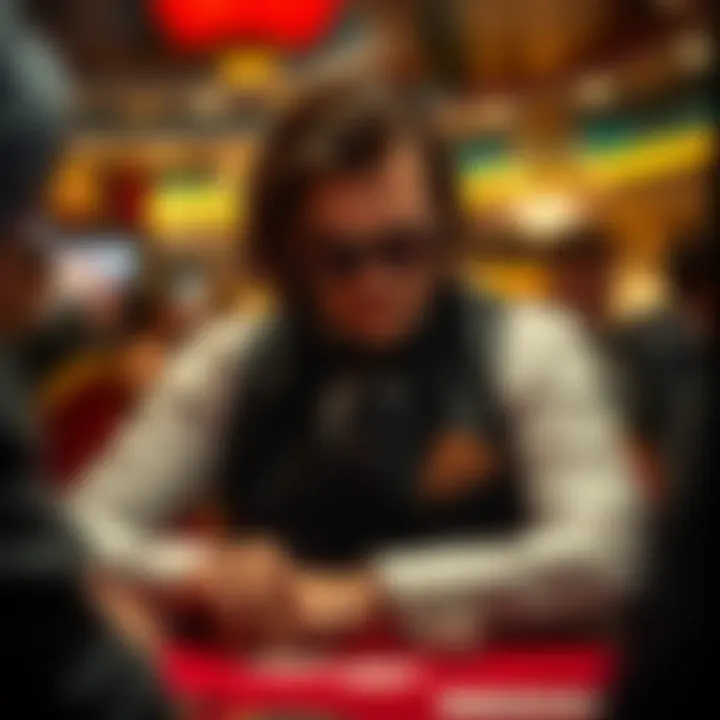 An elegant gambler contemplating their next move