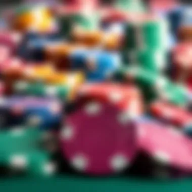 A vibrant assortment of colors in 14g clay poker chips, highlighting diversity