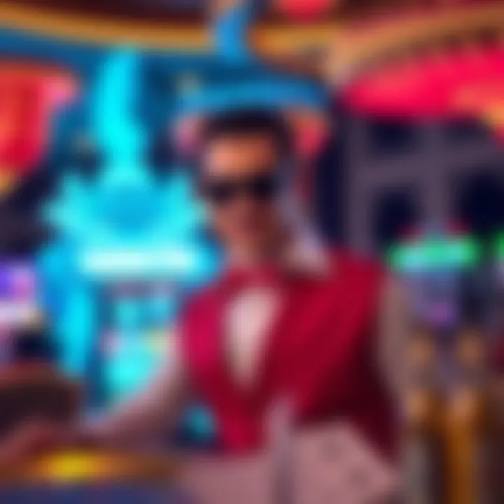 A casino host showcasing luxurious amenities