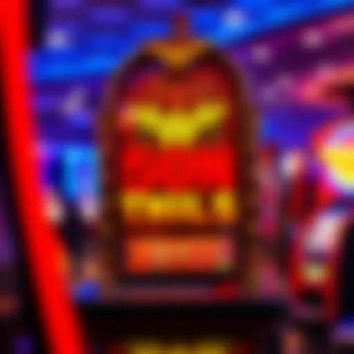 Intricate design of the Wonder Woman slot machine