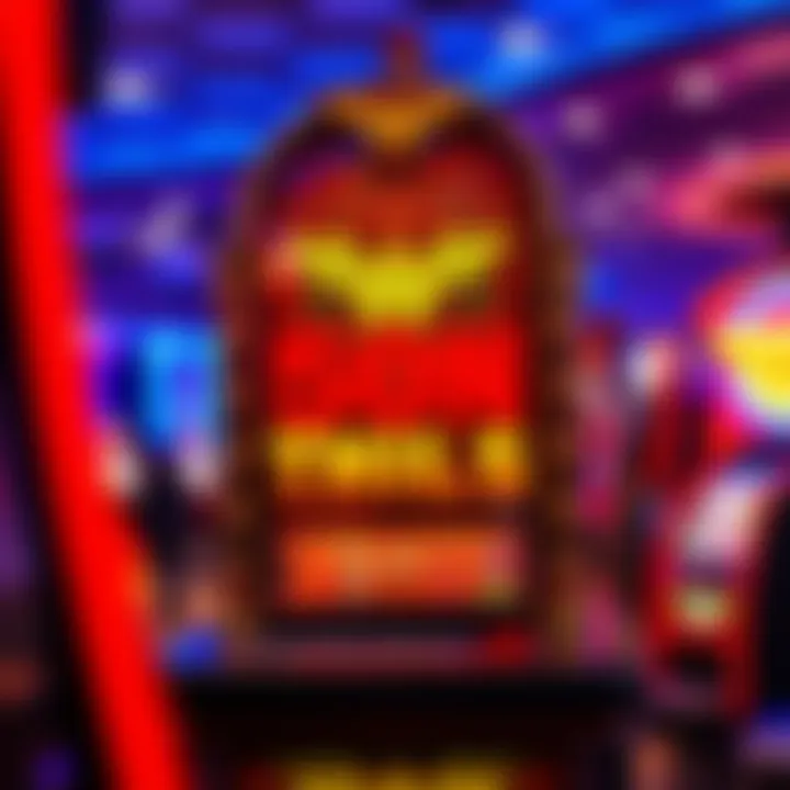 Intricate design of the Wonder Woman slot machine