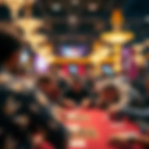 Intense Competition at the WSOP Las Vegas 2022 A vibrant scene of poker tables at WSOP Las Vegas 2022