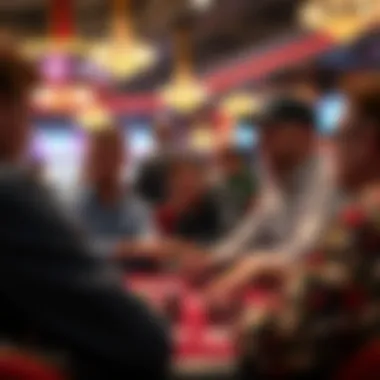 A strategic discussion among players at the tournament